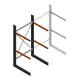 Schweres Kragarmregal einseitig 3000x1500x1200mm (hxbxt) 2 Ebenen Anfangsregal