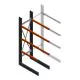 Schweres Kragarmregal einseitig 3000x800x1200mm (hxbxt) 3 Ebenen Anfangsregal