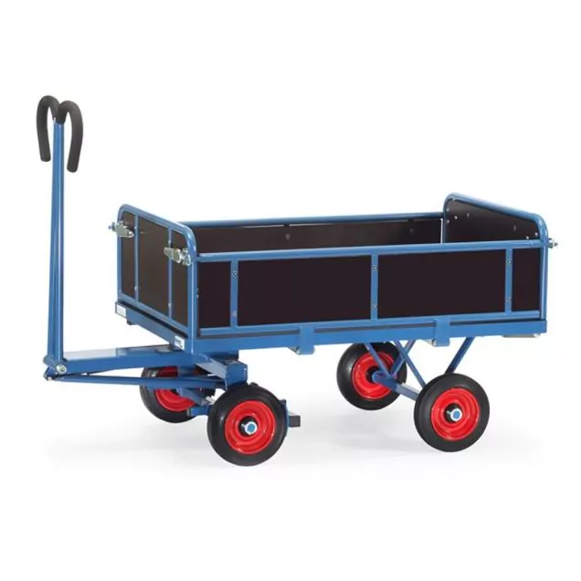 Handwagen mit Holzwänden 1200x800x1190 mm (LxBxH) 1000 kg