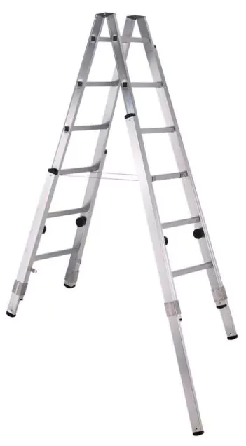 Stehleiter mit verstellbaren Holmen Zarges Varioflex B 6 Stufen
