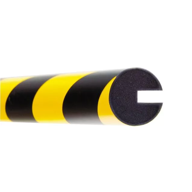 MORION Profilstoßkante rund Ø 40 mm 5000 mm gelb/schwarz