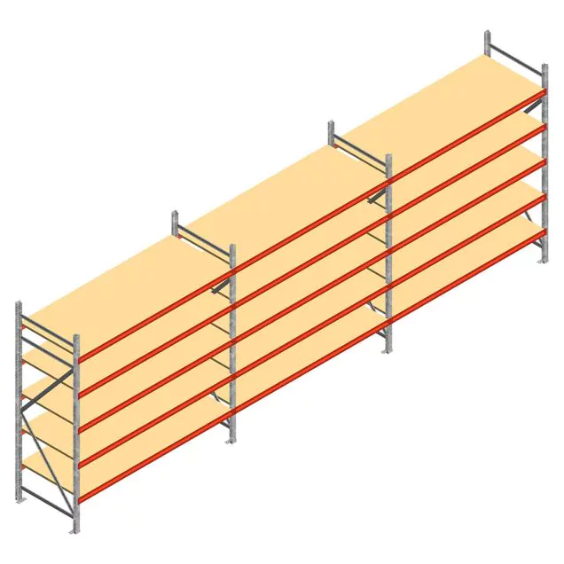 Vorteilsreihe Weitspannregal AR 3000x5750x800 mm (hxbxt) 5 Ebenen