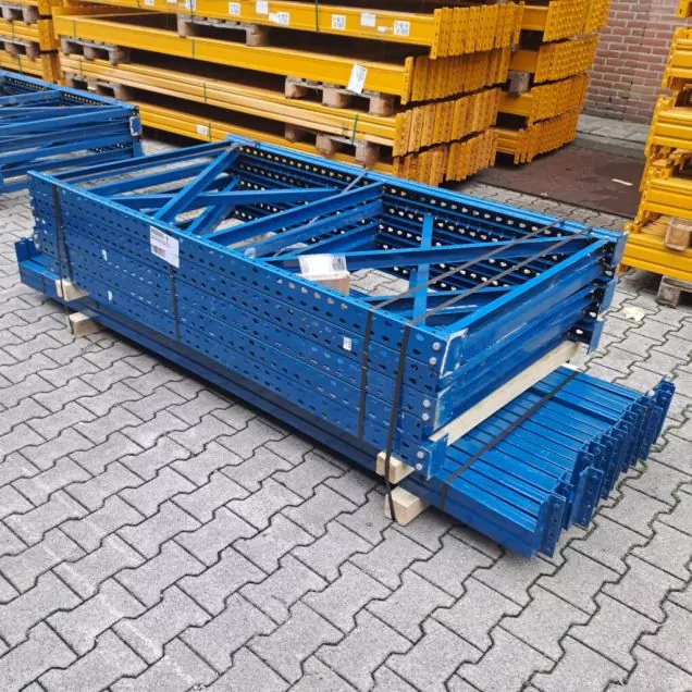 Sonderposten gebrauchte Polypal Palettenregal 2000x10825x1100 mm (hxbxt) 2 Ebenen