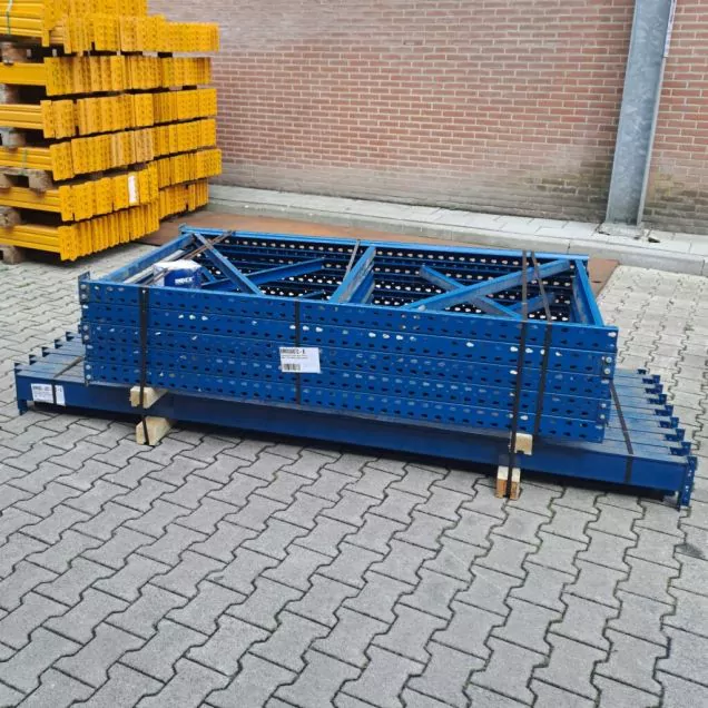 Sonderposten gebrauchte Polypal Palettenregal 2000x11225x1100 mm (hxbxt) 2 Ebenen