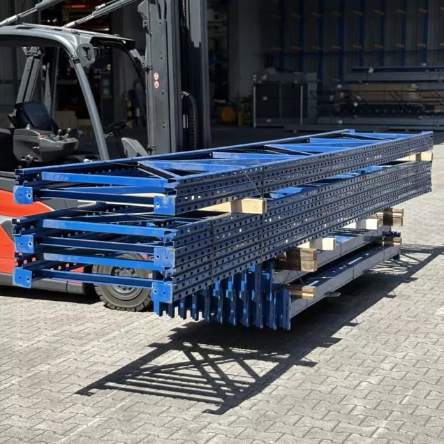 Sonderposten gebrauchte Nimar Palettenregal 5560x13980x900 mm (hxbxt) 4 Ebenen