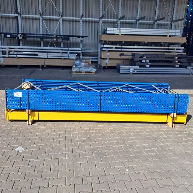 Sonderposten gebrauchte Esmena Palettenregal 3500x14775x1100mm (hxbxt) 2 Ebenen 3300kg/set