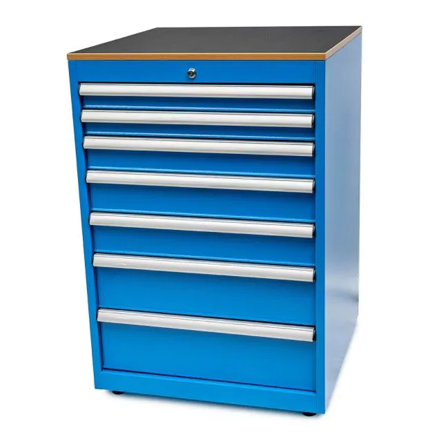 Werkzeugschaft mit 7 Schubladen 1048x710x725 mm (hxbxt) blau