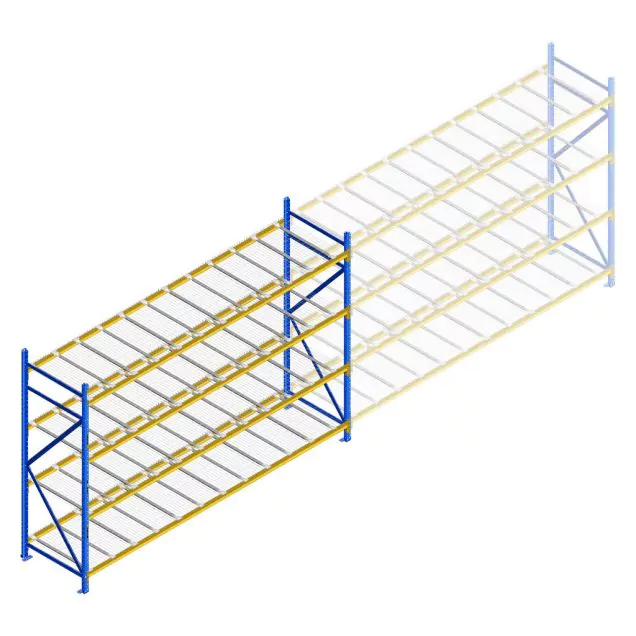 Gebrauchte Esmena Weitspannregal 2500x3600x1100 mm (hxbxt) 4 Ebenen Anfangsregal