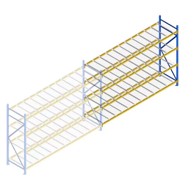 Gebrauchte Esmena Weitspannregal 2500x3600x1100 mm (hxbxt) 4 Ebenen Anbauregal