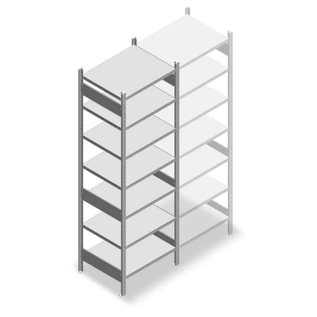Fachbodenregal Heavy Duty 2500x750x600mm (hxbxt) 7 Ebenen 150 kg Anfangsregal