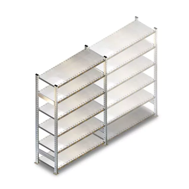 Gebrauchtes Fachbodenregal Schafer R3000 2300x1280x800 mm (hxbxt) 6 Ebenen Anfangsregal