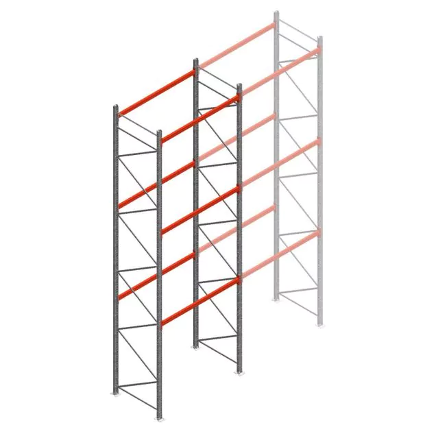 Palettenregal AR T2 6000x1850x1100mm (hxbxt) 3 Ebenen 2530kg/eben Anfangsregal