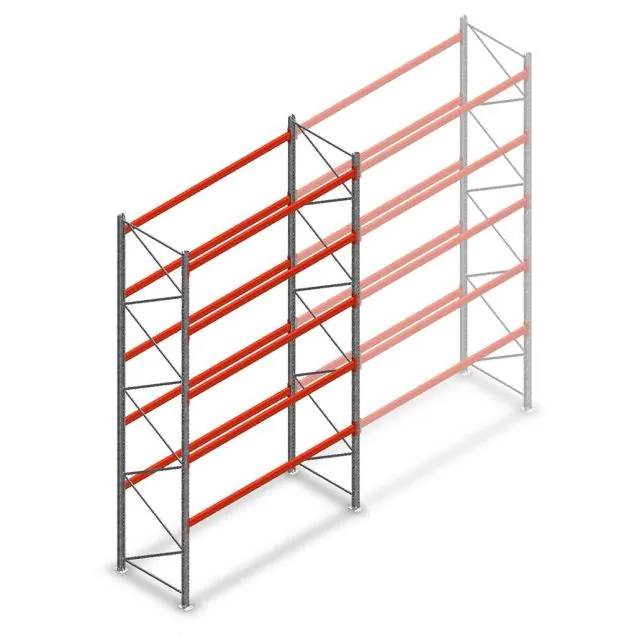 AR T2 Palettenregal 5000x2700x1100mm (hxbxt) 5 Ebenen 1820kg/eb. Anfangsregal