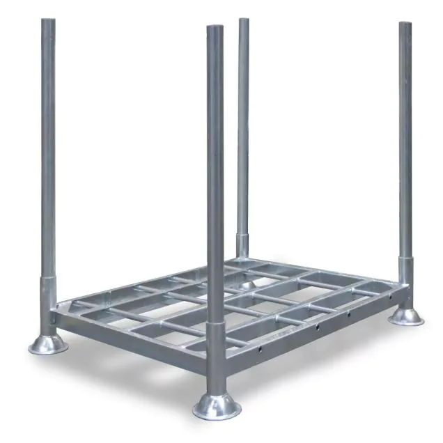 Stapelregal, einzelnes Stapelrack inklusive vier Rungen à 1500 mm 1545x1180x1330 mm (lxbxh) thermisch verzinkt