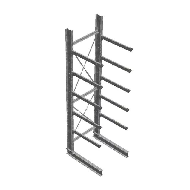 Anfangsregal CRH BR24 EZ IPE200/120403 5Eb. - 4500x1500x1240mm (hxbxt) Thermisch Verzinkt