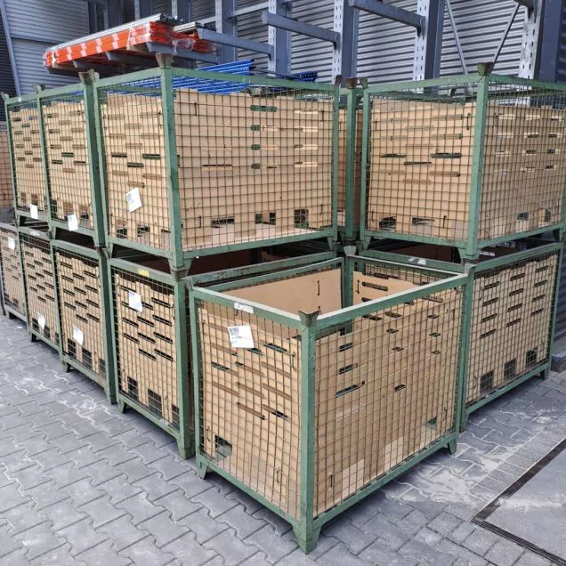 Gebrauchte Gitterbox 1200x830x1010 mm (lxbxh) grün