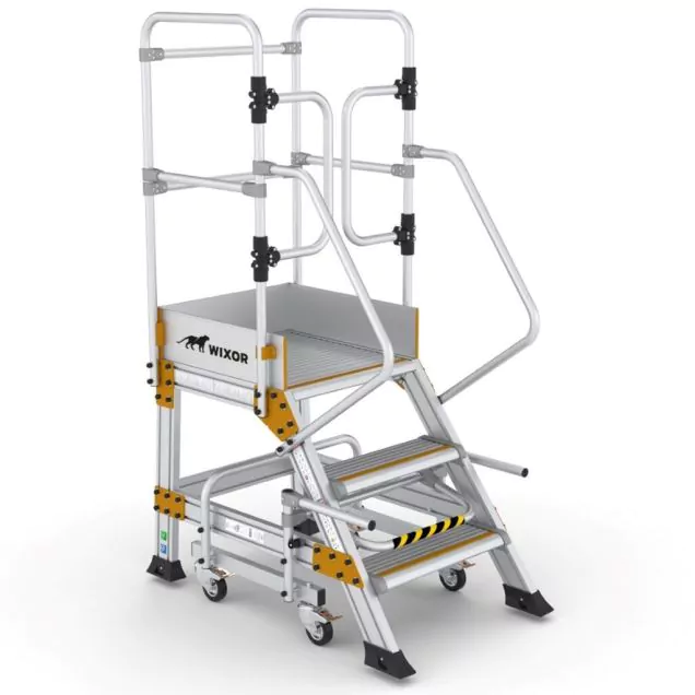Plattformtreppe Wixor mit Handbremse 3 Stufen