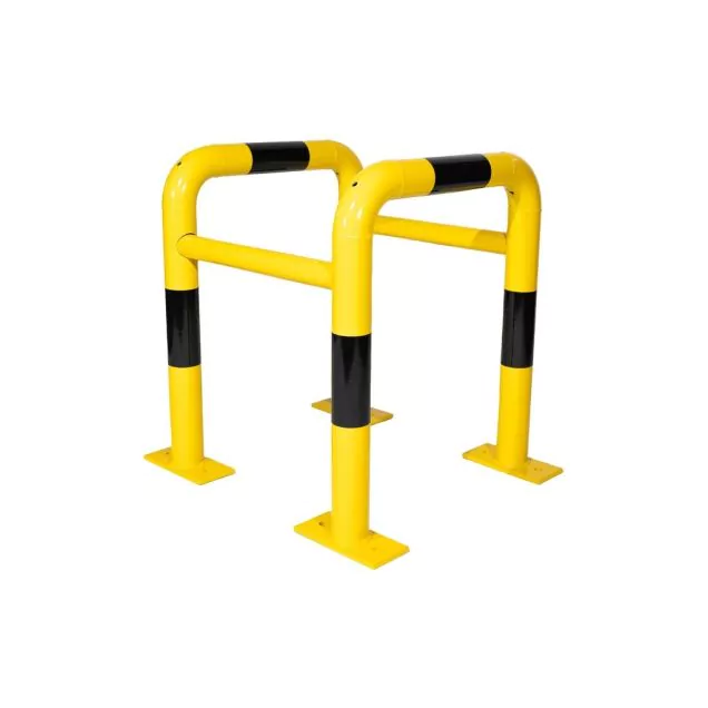 Säulenschutz aus Rohr 500x500x600mm ø60mm Gelb/schwarz