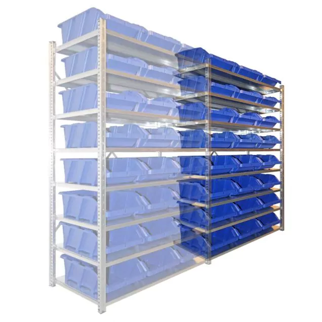 Fächerschrank Light Duty 2000x1000x500 mm (hxbxd) 8 Ebenen Anbauregal