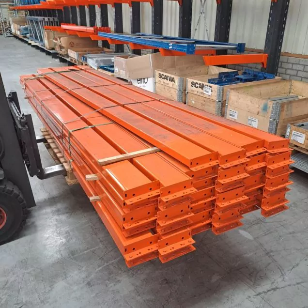 Gebrauchte Traverse Polypal Palettenregal 3600x160x50 mm orange