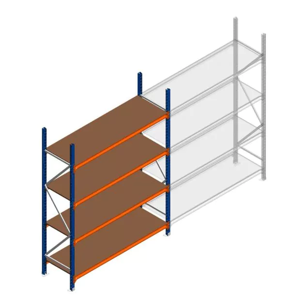 Weitspannregal Kimer 2250x1500x600 mm (hxbxt) 4 Ebenen Anfangsregal mit vormontierten Rahmen
