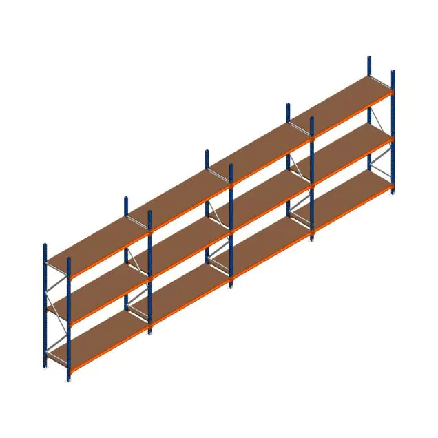 Vorteilsreihe Weitspannregal Kimer 2250x6250x600 mm (hxbxt) 3 Ebenen mit vormontierten Rahmen