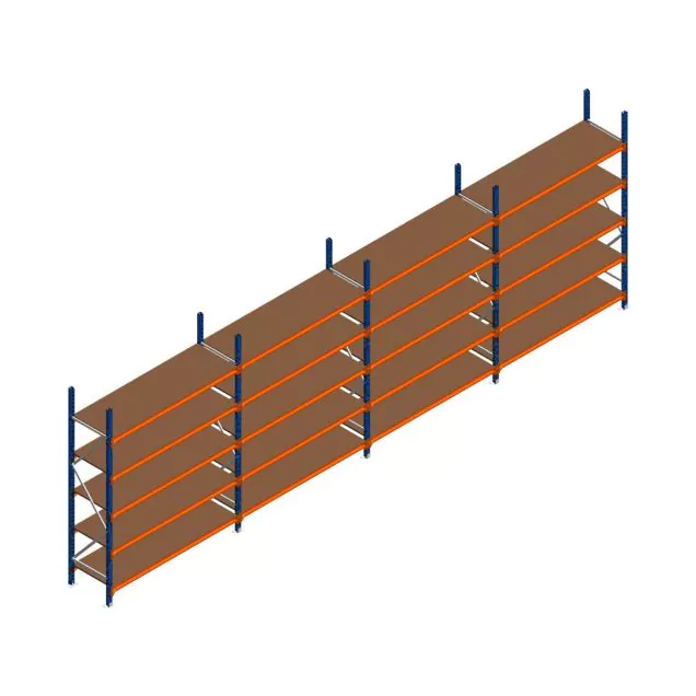 Vorteilsreihe Weitspannregal Kimer 2250x6250x600 mm (hxbxt) 5 Ebenen mit vormontierten Rahmen