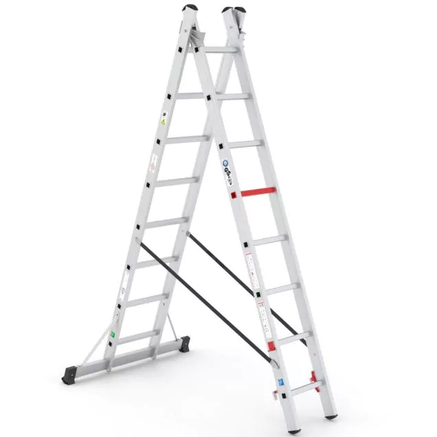 Reformleiter Wixor 2x8 Sprossen