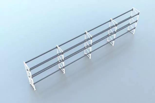 Vorteilsreihe gebrauchte Nedcon PR Palettenregal PR 3700x14900x1100 mm (hxbxt) 3 Ebenen