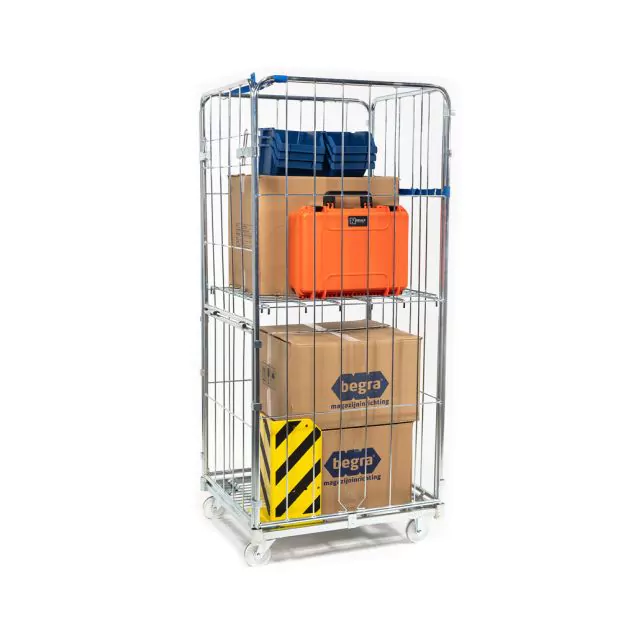 Rollcontainer 4-seitig 810x715x1800 mm (lxbxh) verzinkt