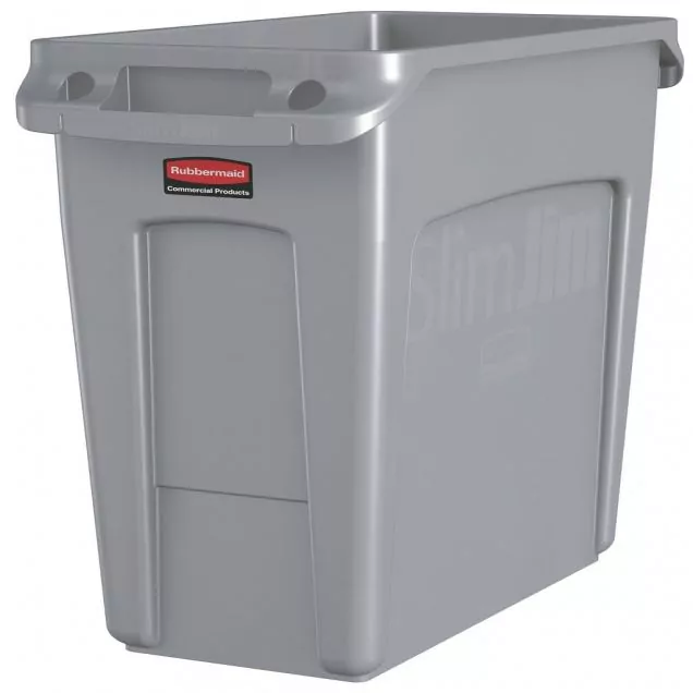 Slim Jim Container mit Luftschlitzen, 60 ltr grau, Rubbermaid