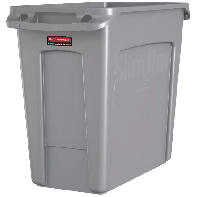 Slim Jim-Behälter mit Luftschlitzen, 87 ltr grau, Rubbermaid