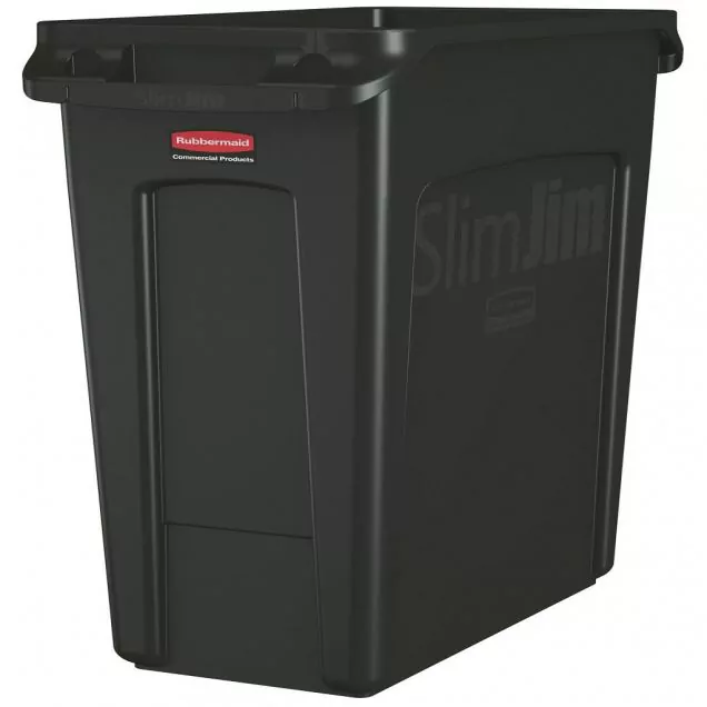 Slim Jim Container mit Luftschlitzen, 87 l schwarz, Rubbermaid