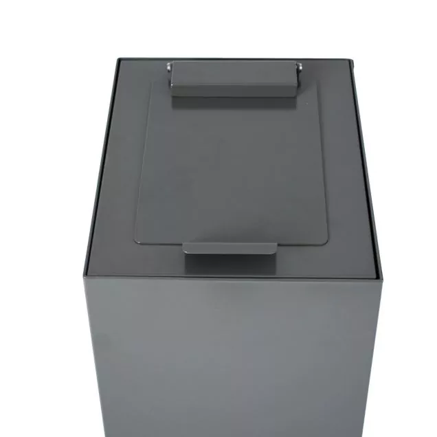 Obere Abdeckung mit Klappdeckel modulares Abfalltrenneinheit 60 l, Dunkelgrau