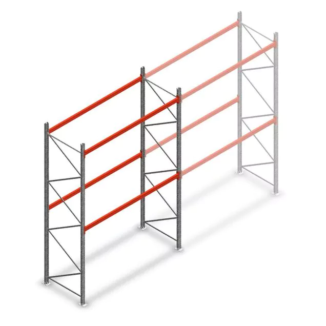 Palettenregal AR T2 4000x2700x1100mm (hxbxt) 2 Ebenen 1820kg/Ebene Anfangsregal