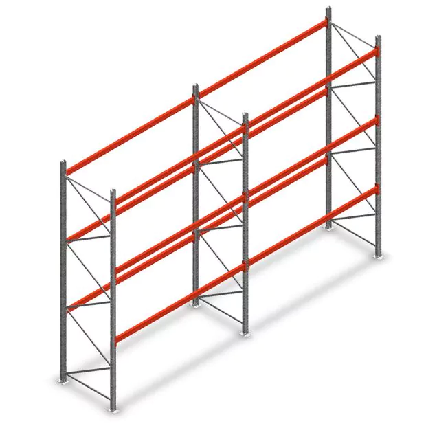 Kombiangebot Palettenregal AR T2 4000x5640x1100 mm (hxbxt) 3 Ebenen 2844kg/Ebene
