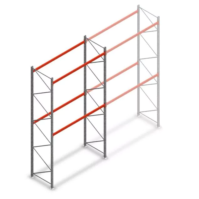 Palettenregal AR T2 4500x2700x1100mm (hxbxt) 2 Ebenen 2844kg/ebene Anfangsregal