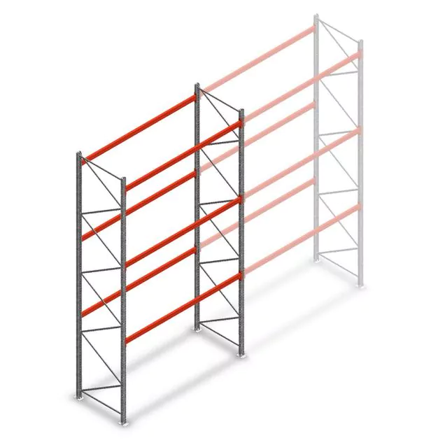 Palettenregal AR T2 4500x2700x1100mm (hxbxt) 3 Ebenen 3636kg/eben Anfangsregal