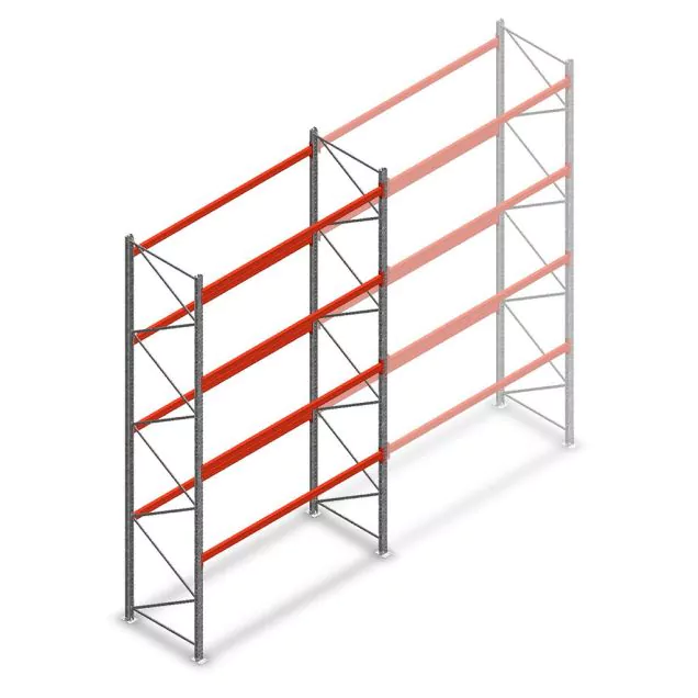 Palettenregal AR T2 4500x2700x1100mm (hxbxt) 4 Ebenen 2844kg/Ebene Anfangsregal