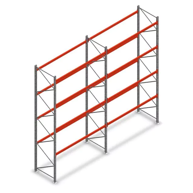 Kombiangebot Palettenregal AR T2 4500x5640x1100 mm (hxbxt) 4 Ebenen 2844kg/Ebene mit vormontierten Rahmen