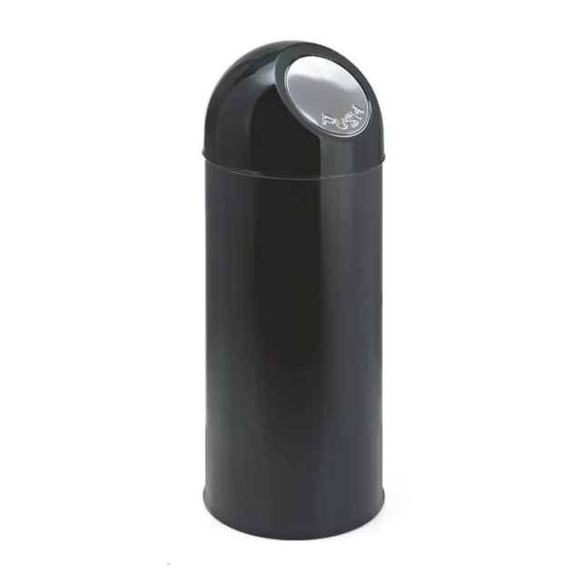 Abfallbehälter mit Schiebedeckel 55 Liter schwarz