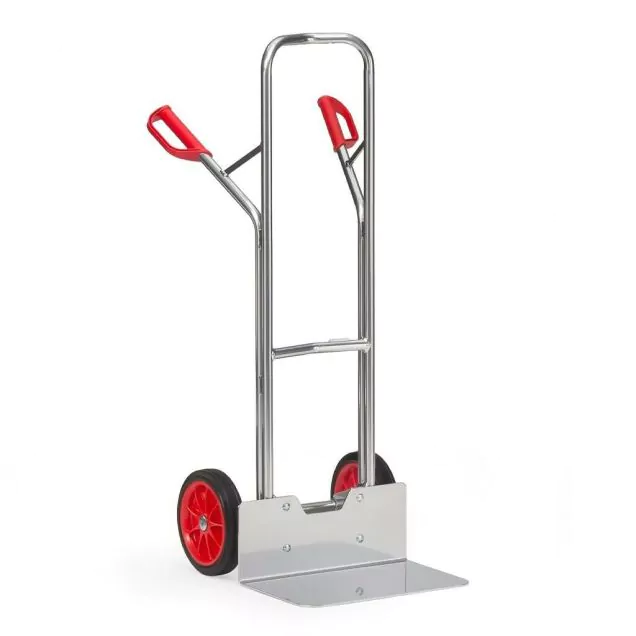 Aluminium Sackkarre 200 kg 1300 mm mit Gummireifen, extra große Schaufel