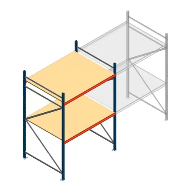 Weitspannregal AR 2250x1610x1200 mm (hxbxt) 2 Ebenen blau Anfangsregal