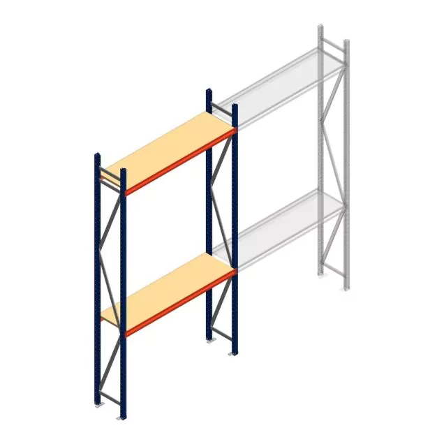 Weitspannregal AR 3000x1610x400 mm (hxbxt) 2 Ebenen blau Anfangsregal