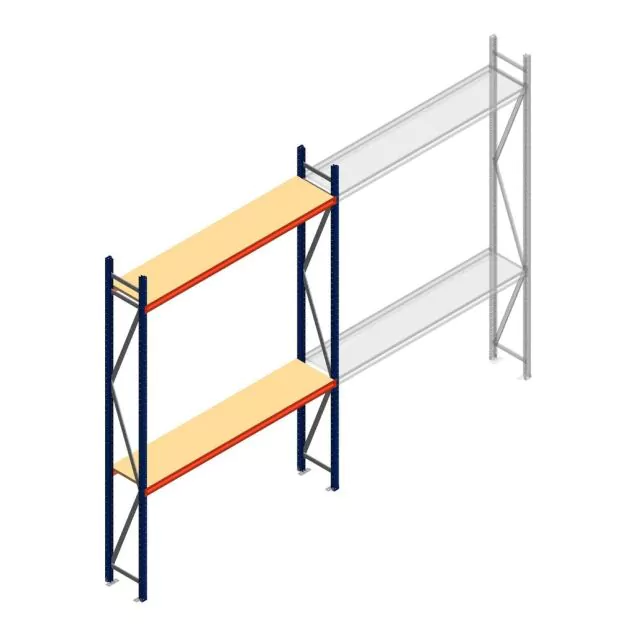 Weitspannregal AR 3000x2250x400 mm (hxbxt) 2 Ebenen blau Anfangsregal