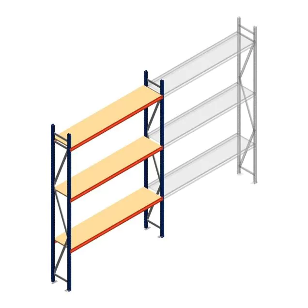 Weitspannregal AR 3000x2250x400 mm (hxbxt) 3 Ebenen blau Anfangsregal