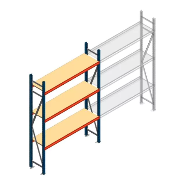 Weitspannregal AR 2000x1610x400 mm (hxbxt) 3 Ebenen blau Anfangsregal