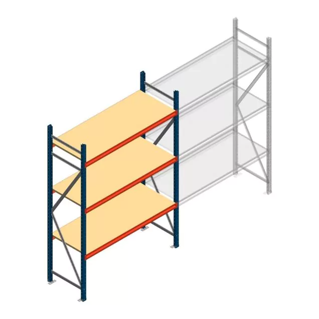Weitspannregal AR 2000x1610x600 mm (hxbxt) 3 Ebenen blau Anfangsregal