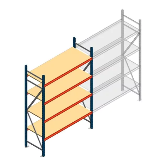 Weitspannregal AR 2000x1610x600 mm (hxbxt) 4 Ebenen blau Anfangsregal