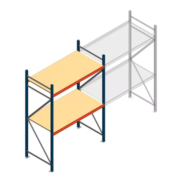 Weitspannregal AR 2000x1610x800 mm (hxbxt) 2 Ebenen blau Anfangsregal